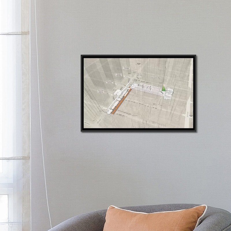 iCanvas "47th50th Street Rockefeller Center Subway 3D XRay" by Project Subway NYC Framed